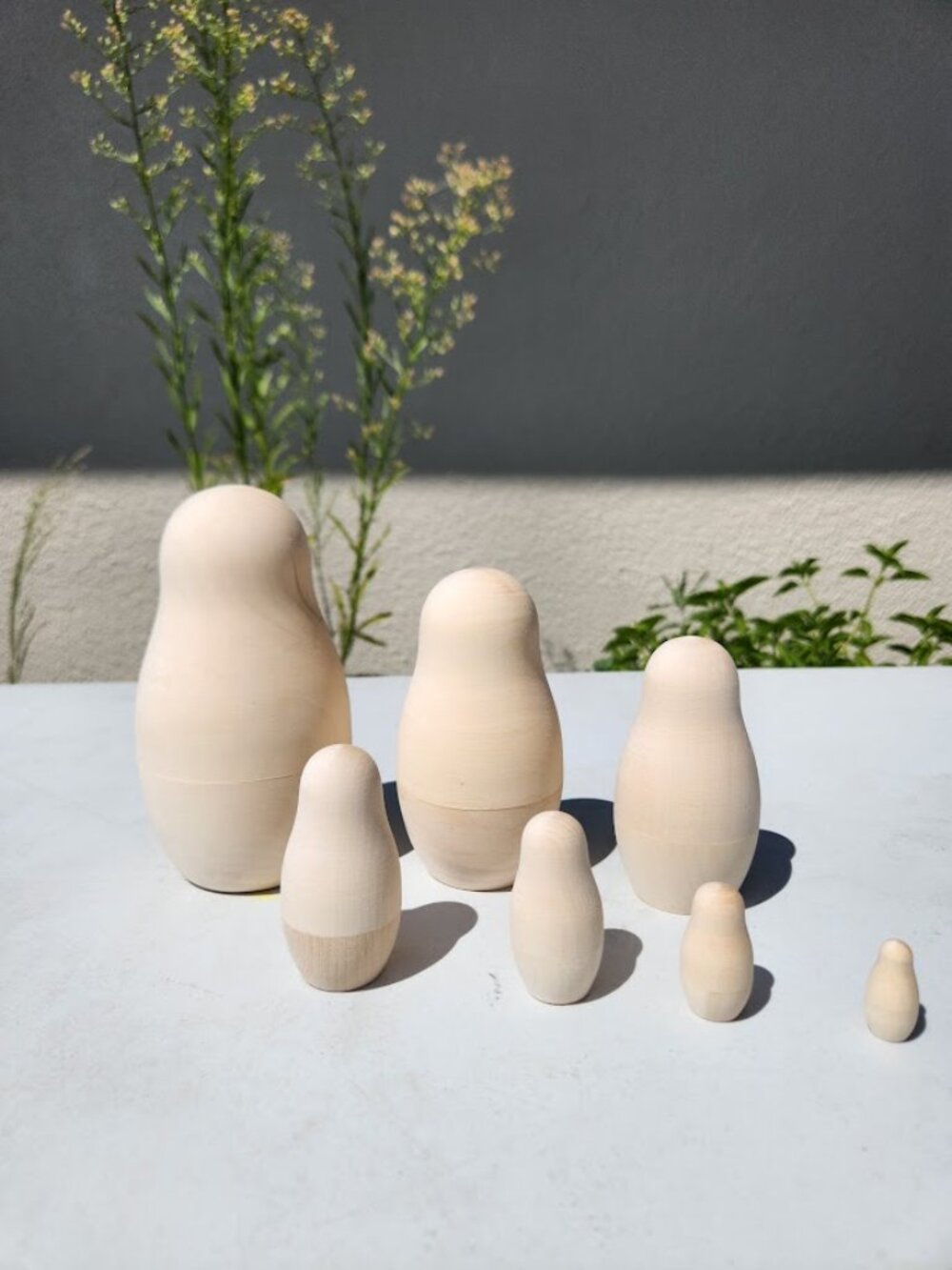NEW SET OF 7 NESTING DOLLS DIY MATRYOSHKA UNFINISHED BLANK UNPAINTED DIY Art